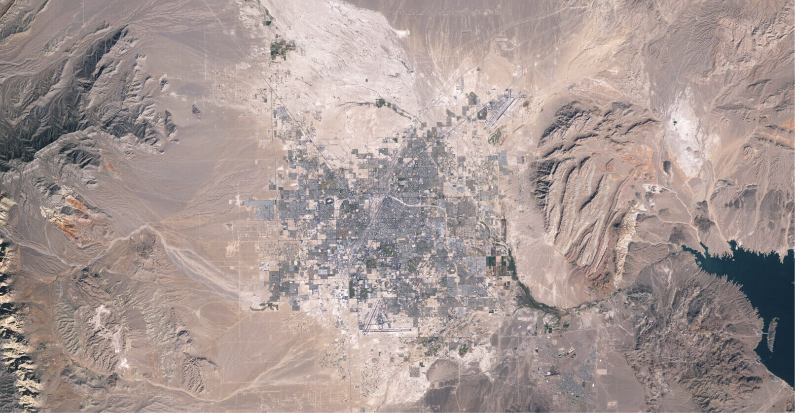 Las Vegas from above satellite image