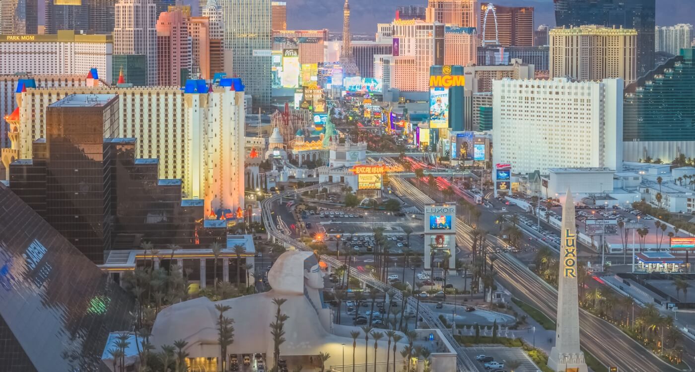 Modern day Las vegas strip