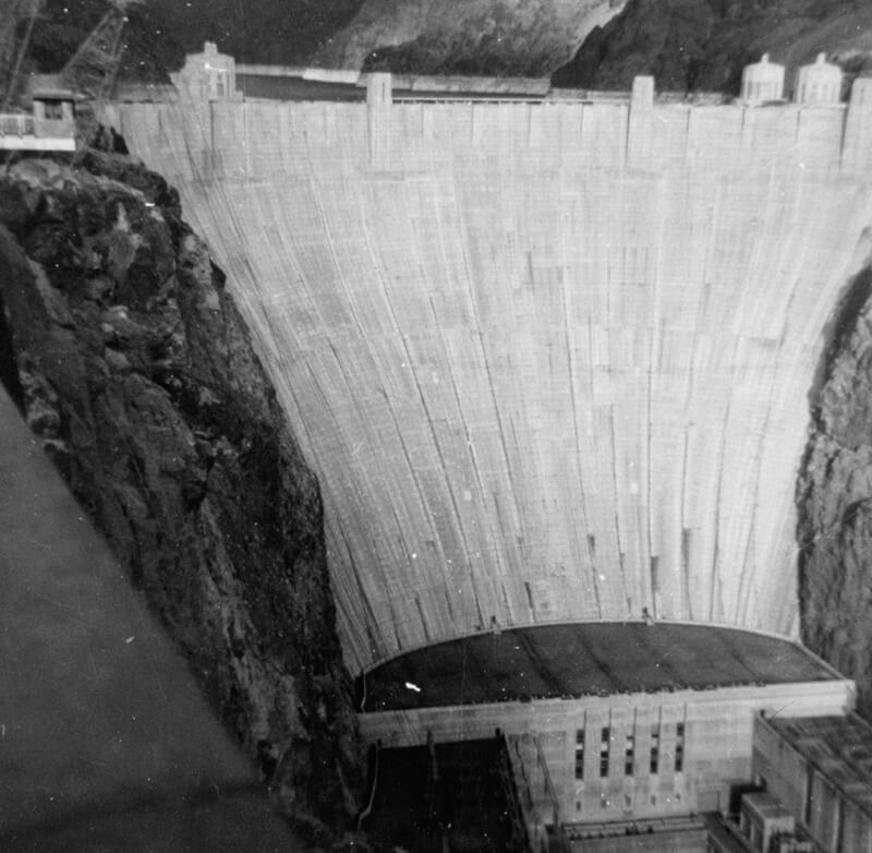 The Hoover Dam being built