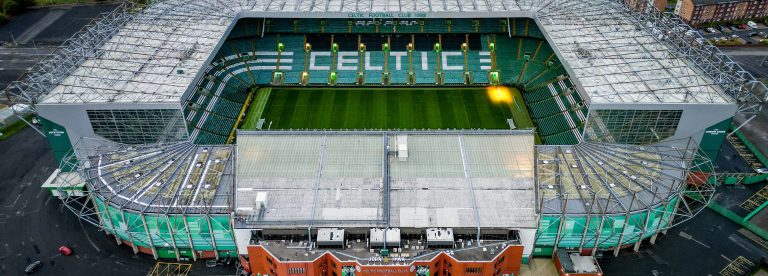Celtic Stadium of FC Celtic Glasgow - aerial view