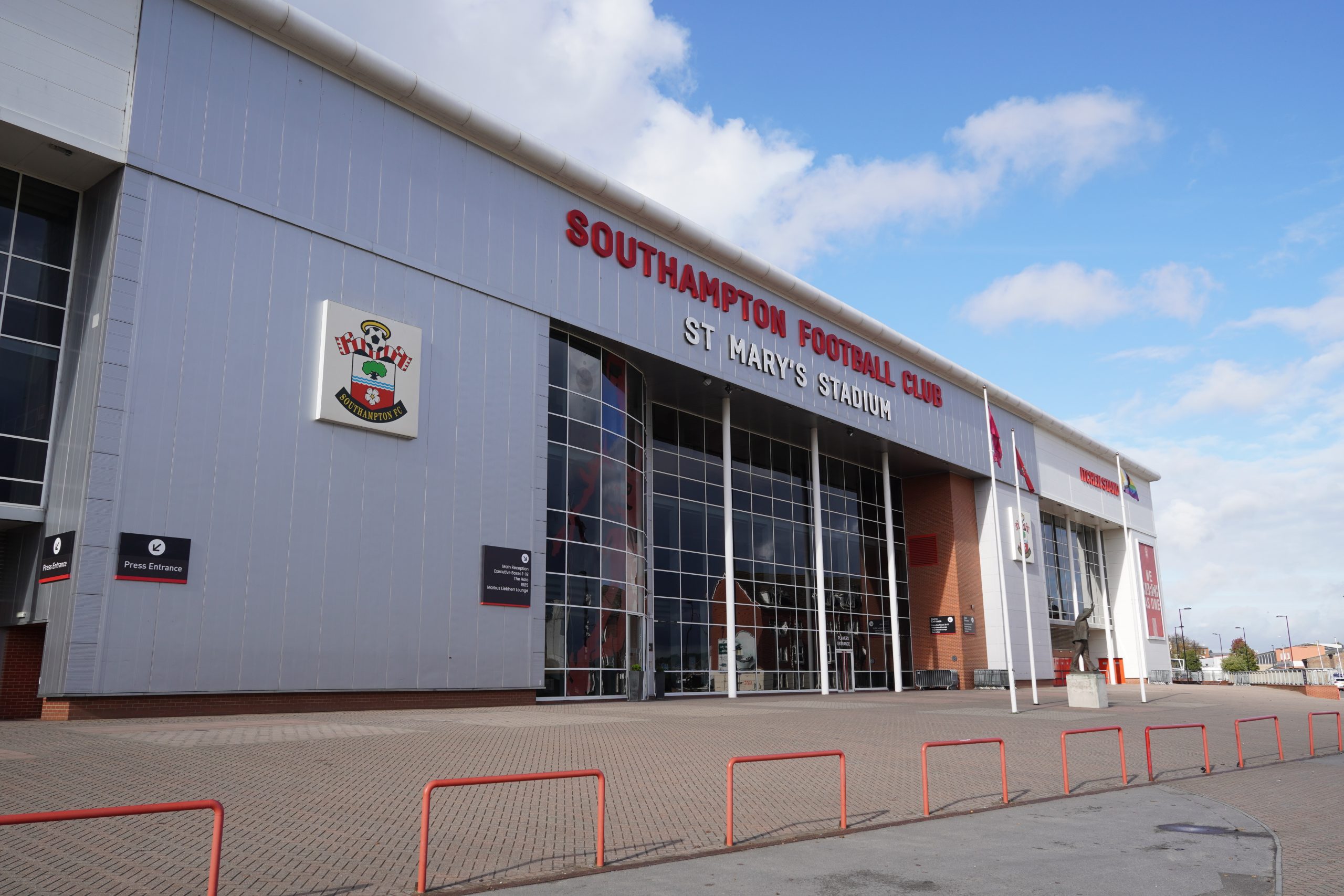 Southampton England 23 October 2024 - Southampton Football Club home stadium St Mary's. Premier league football team Saints. SFC team ground