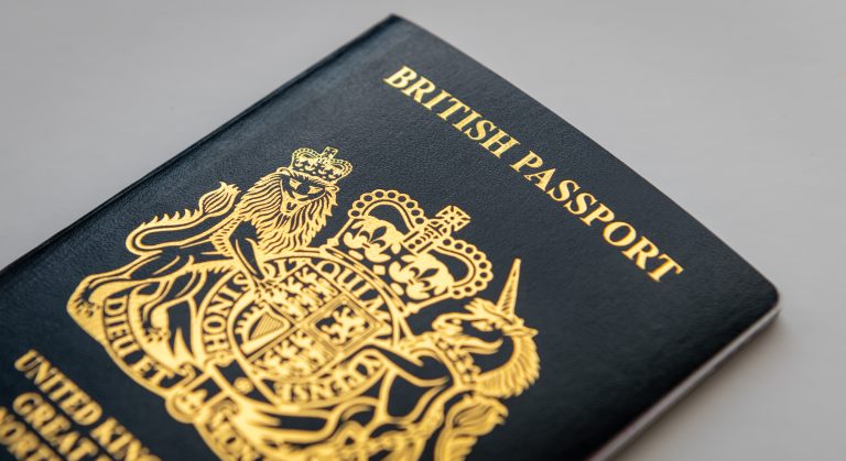 The post Brexit black British passport.