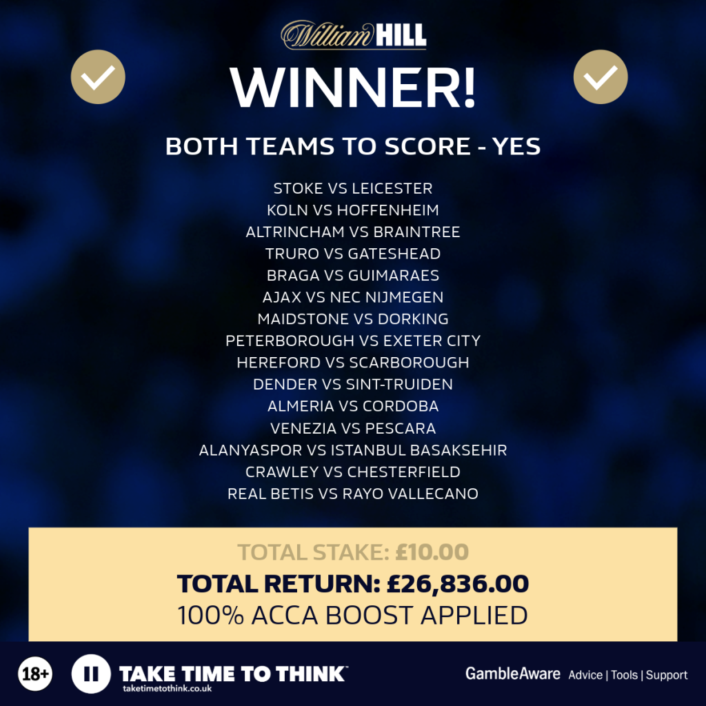 26k Hand Stoppage-time drama secures punter over £26k