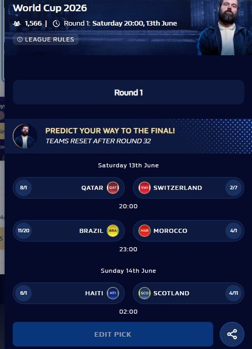Final One Standing World Cup Format